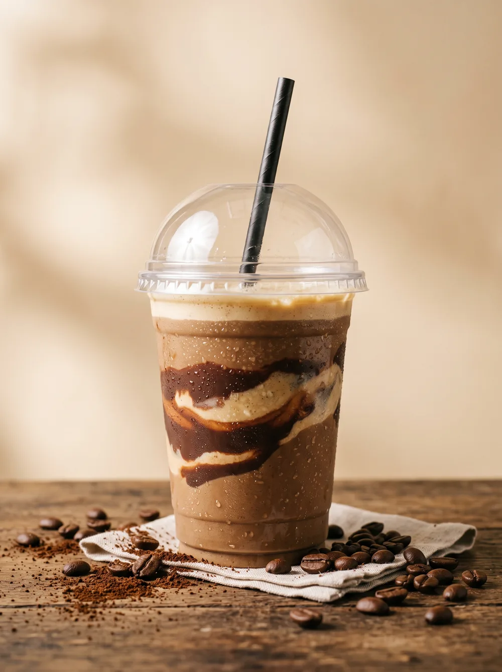 Protein shake Café servi par la borne SHAKR