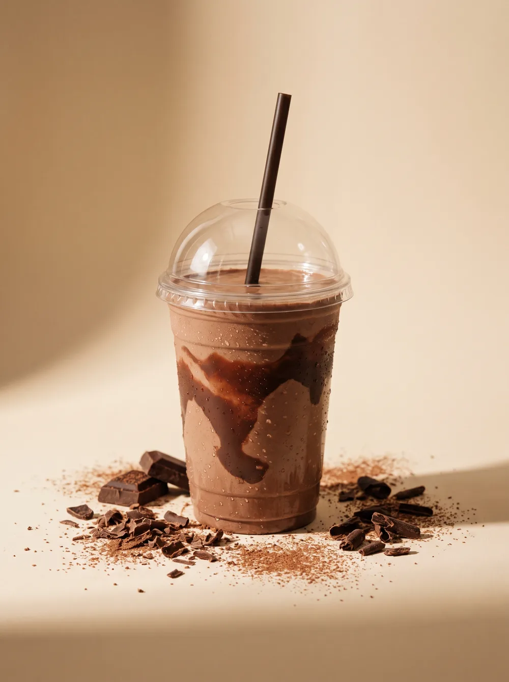 Protein shake Chocolat servi par la borne SHAKR