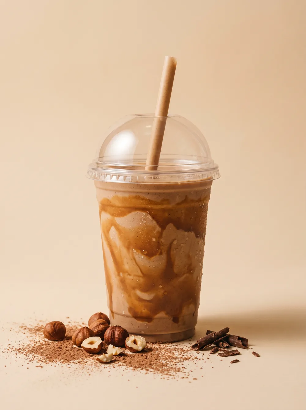 Protein shake Noisette servi par la borne SHAKR